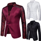 Men Prom Outfits Solid Color Large Raglan One Button Lapel Suit