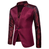 Men Prom Outfits Solid Color Large Raglan One Button Lapel Suit