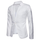 Men Prom Outfits Solid Color Large Raglan One Button Lapel Suit