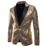 Men Prom Outfits Dress Gold Sequins