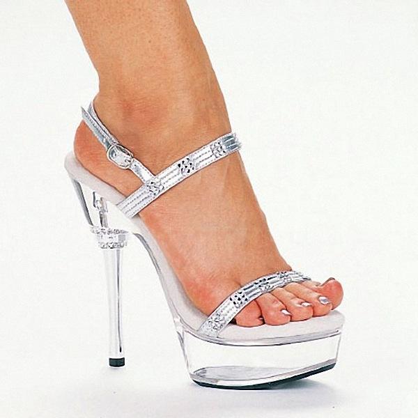 Platform Heels for Women Summer Rhinestone Transparent Women's Shoes Platform High Heel Sandals