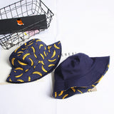 Bucket Hat Fishing Cap Cotton Print Fisherman Hat Cartoon Print Men and Women Fashion Casual