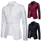 Men Prom Outfits Solid Color Large Raglan One Button Lapel Suit