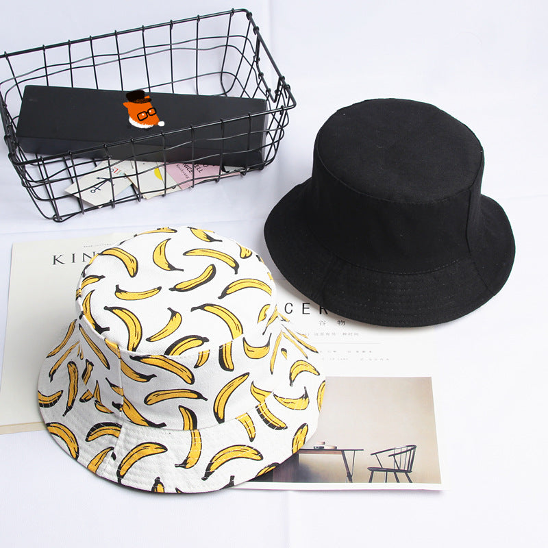 Bucket Hat Fishing Cap Cotton Print Fisherman Hat Cartoon Print Men and Women Fashion Casual