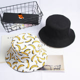 Bucket Hat Fishing Cap Cotton Print Fisherman Hat Cartoon Print Men and Women Fashion Casual