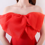 Burgundy Dress Formal Sexy Party Host Tube Top Short Dress for Women