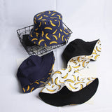 Bucket Hat Fishing Cap Cotton Print Fisherman Hat Cartoon Print Men and Women Fashion Casual