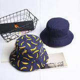 Bucket Hat Fishing Cap Cotton Print Fisherman Hat Cartoon Print Men and Women Fashion Casual