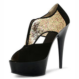 Platform Heels for Women 15cm High Heel Nightclub Black Thin Heel Sandals