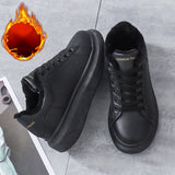 Flat Shoes Spring Men's White Shoes Casual Breathable Platform Inner Height Increasing Board Shoes