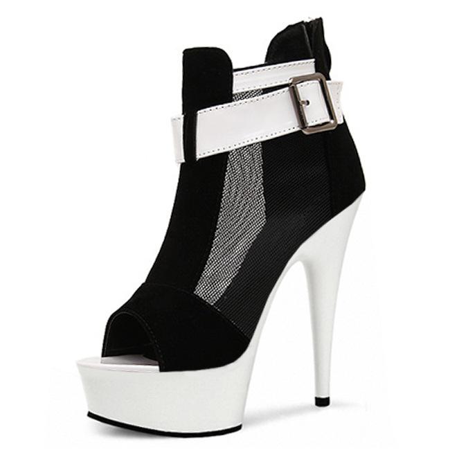 Platform Heels for Women Bohemian Peep Toe High Heel Hollowed Fashion Sandals