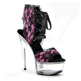 Platform Heels for Women Cutout Bow Bandage Sandals