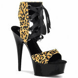Platform Heels for Women Cutout Bow Bandage Sandals