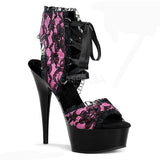 Platform Heels for Women Cutout Bow Bandage Sandals