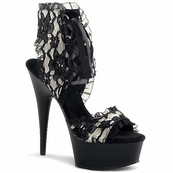 Platform Heels for Women Cutout Bow Bandage Sandals