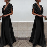 Burgundy Evening Dresses for Weddings Summer Dress Chiffon Agaric Shape Long Dress