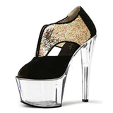 Platform Heels for Women 15cm High Heel Nightclub Black Thin Heel Sandals
