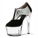 Platform Heels for Women 15cm High Heel Nightclub Black Thin Heel Sandals