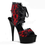 Platform Heels for Women Cutout Bow Bandage Sandals