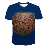 Skull T Shirt 3D Printed Skull Fish Digital Printed Short Sleeve T-shirt