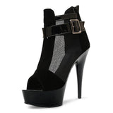 Platform Heels for Women Bohemian Peep Toe High Heel Hollowed Fashion Sandals