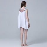 Beth Dutton Bohemian Summer Spring Midi Dress Embroidered Loose Women's Clothing