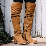 Beth Dutton Shoes Autumn and Winter Snow Boots over the Knee Boots Boots