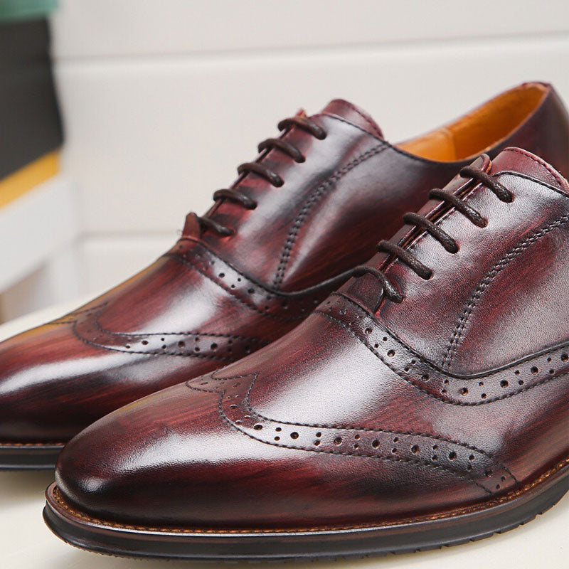 Men's Dress Shoes Classic Leather Oxfords Casual Cushioned Loafer Formal Leather Shoes Men Business Trends Men's Shoes Comfortable Shallow Shoes