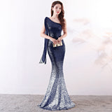 Burgundy Dress Formal Banquet Evening Gown Dress Fishtail