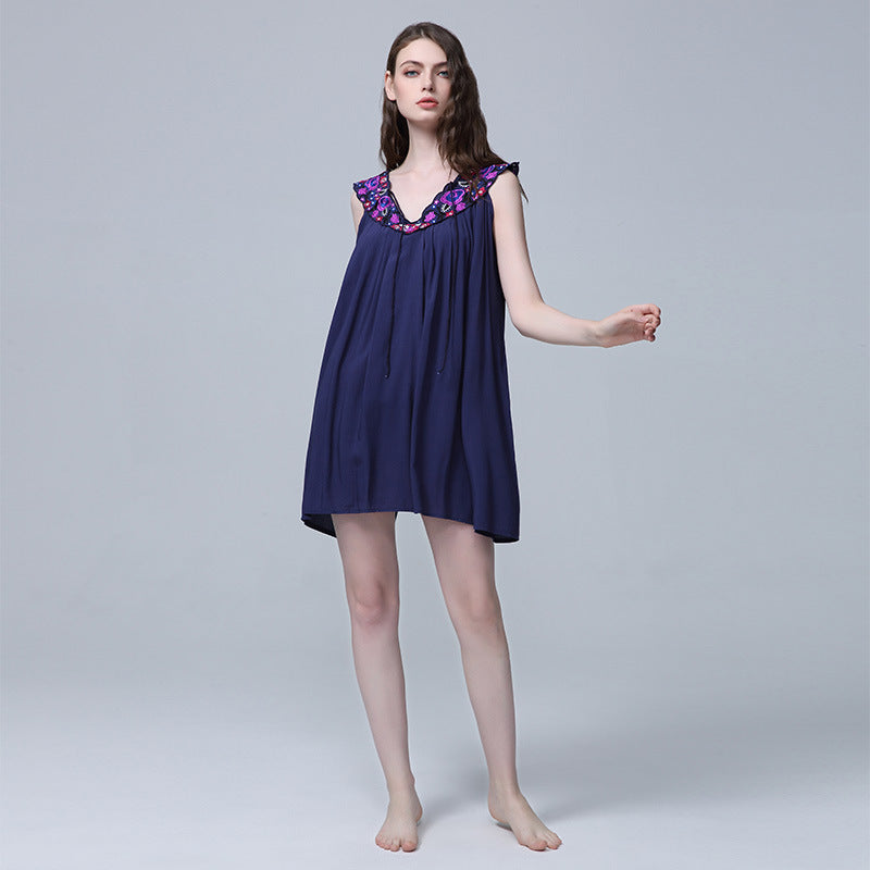 Beth Dutton Bohemian Summer Spring Midi Dress Embroidered Loose Women's Clothing