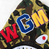 Bathing Ape Hoodie Autumn and Winter Shark Mouth Men and Women Casual Camouflage Thin Sweater Baggy Coat