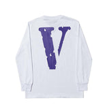 Vlone Sweatshirt Big V Printed Men'S And Women'S Loose Casual Long Sleeves Tshirt Autumn