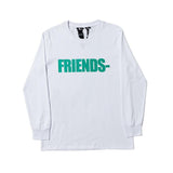 Vlone Sweatshirt Big V Printed Men'S And Women'S Loose Casual Long Sleeves Tshirt Autumn