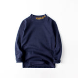 Children Long Sleeve Shirts Autumn and Winter Cotton Men's Long Sleeve Solid Color