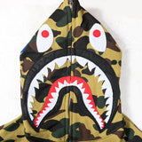 Bathing Ape Hoodie Autumn and Winter Shark Mouth Men and Women Casual Camouflage Thin Sweater Baggy Coat