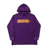 Vlone Hoodie Life Sweater Hip Hop Loose Men'S And Women'S Purple Hoodie