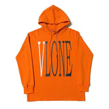 Vlone Hoodie Life Sweater Hip Hop Loose Men'S And Women'S Orange Hoodie