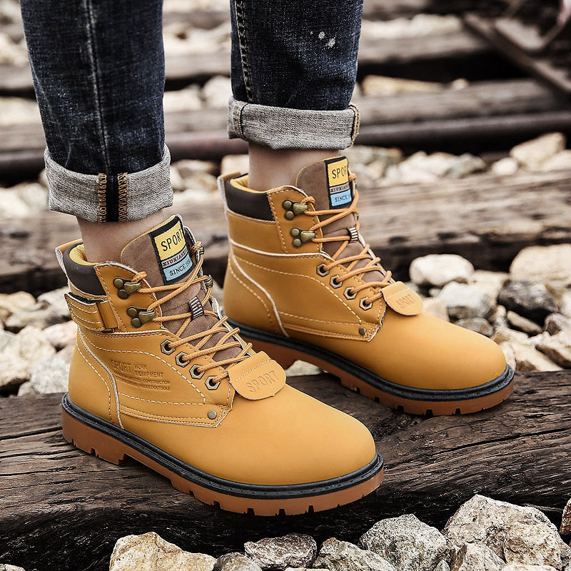 Men's Boots Work Boot Men Casual Hiking Boots Fall Winter Men Dr. Martens Boots Wear-Resistant Outdoor Work Shoes Retro