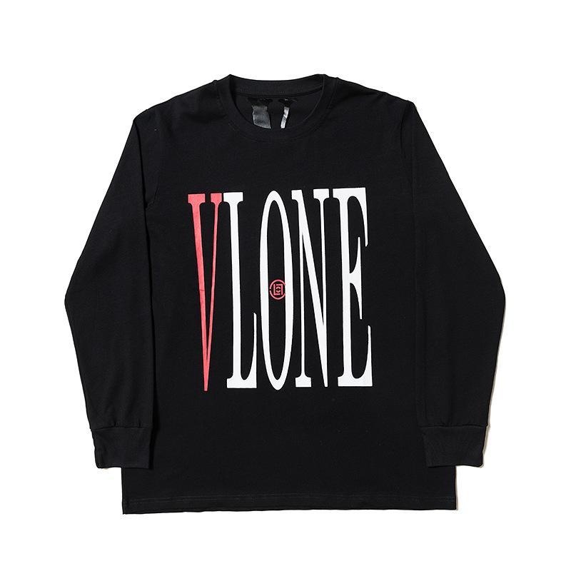Vlone Sweatshirt Autumn And Winter Men'S Clothing Wholesale Popular Large V Long Sleeve Tshirt