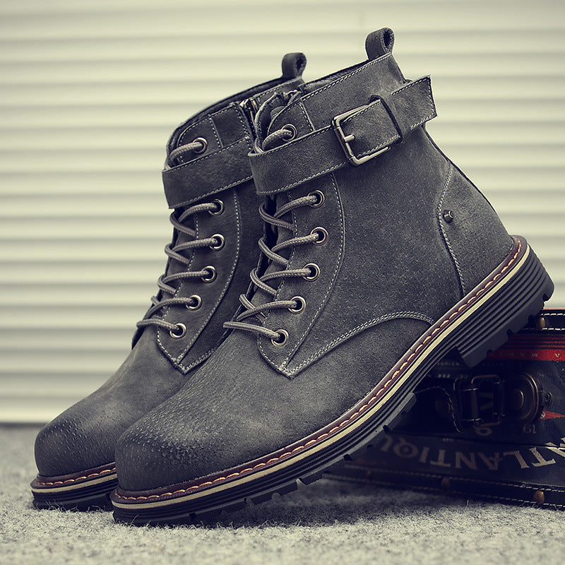 Men's Boots Work Boot Men Casual Hiking Boots Fall Worker Boot Men's All-Match High-Top Retro Casual