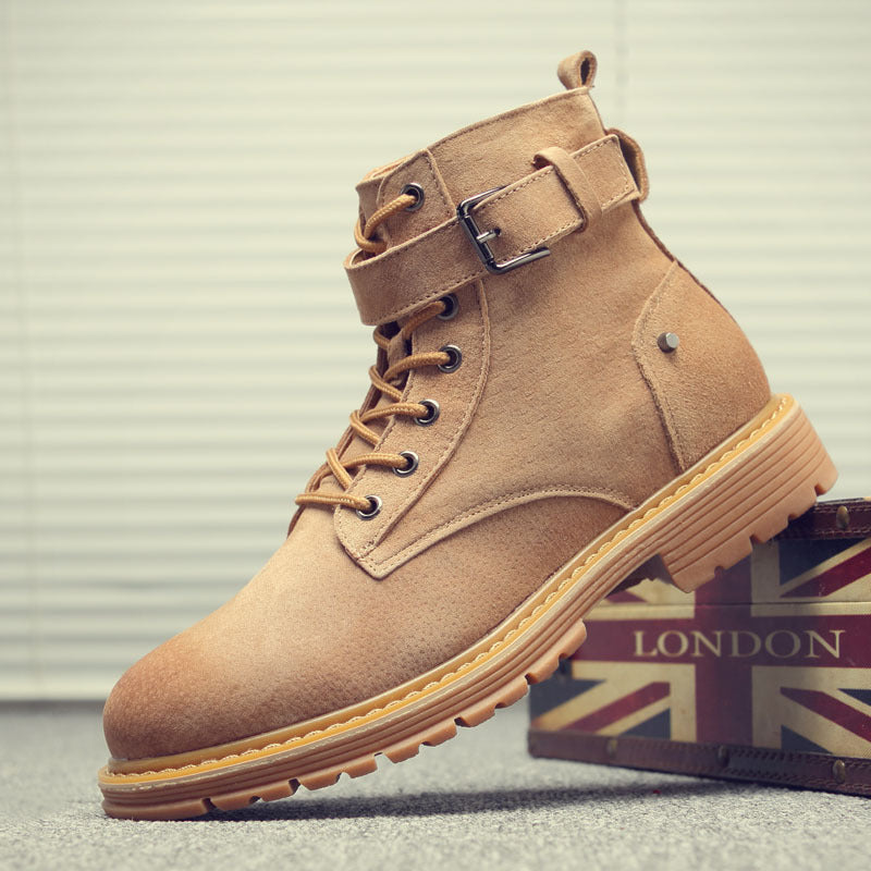 Men's Boots Work Boot Men Casual Hiking Boots Men's Shoes Fashion Winter Workwear Leather Boots