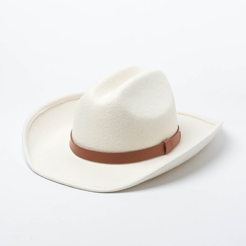 Beth Dutton Hat Autumn and Winter White Wool Men's and Women's Wool Felt Fedora Hat Top Hat
