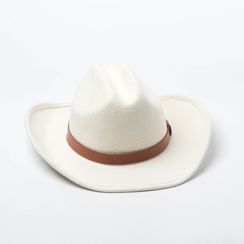 Beth Dutton Hat Autumn and Winter White Wool Men's and Women's Wool Felt Fedora Hat Top Hat