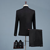 Black Tie Attire Business Korean Version Slim Suit Suit Three-Piece Wedding Dress Vest
