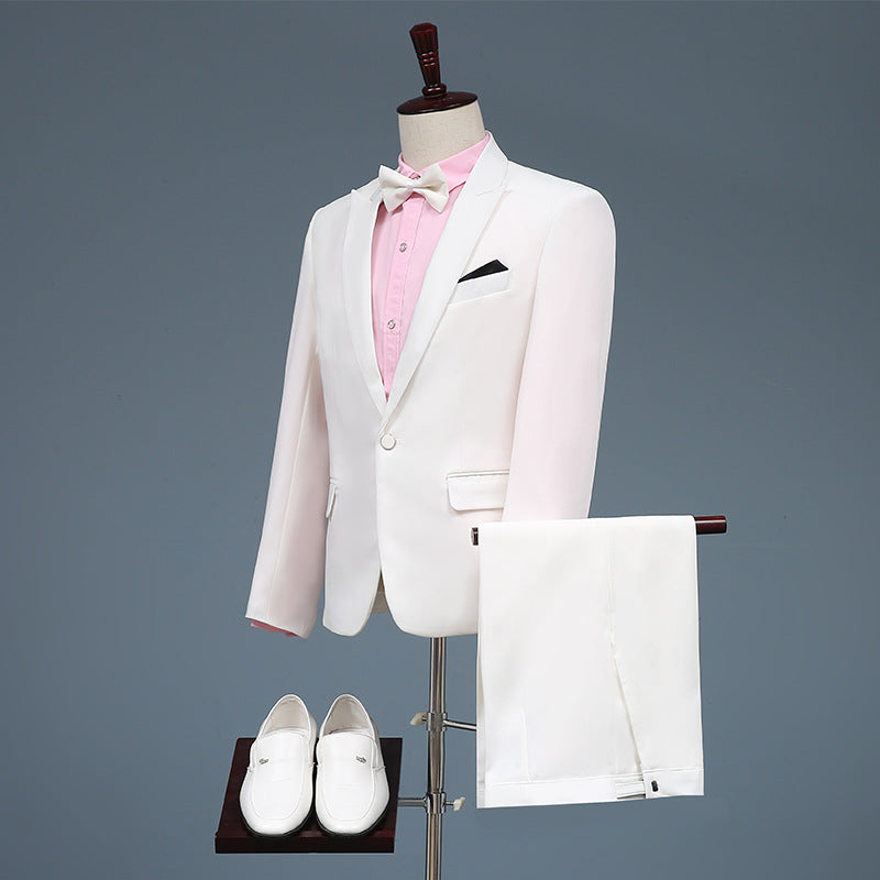 Black Tie Attire Suit Set Three-Piece Set Slim Groom Dress