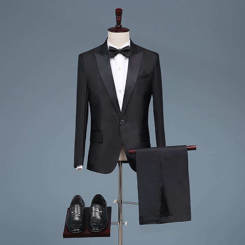 Black Tie Attire Suit Stage Chorus Performance Dress