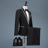 Black Tie Attire Men's Dress MC Host Slim-Fitting Suit Chorus Performance Dress