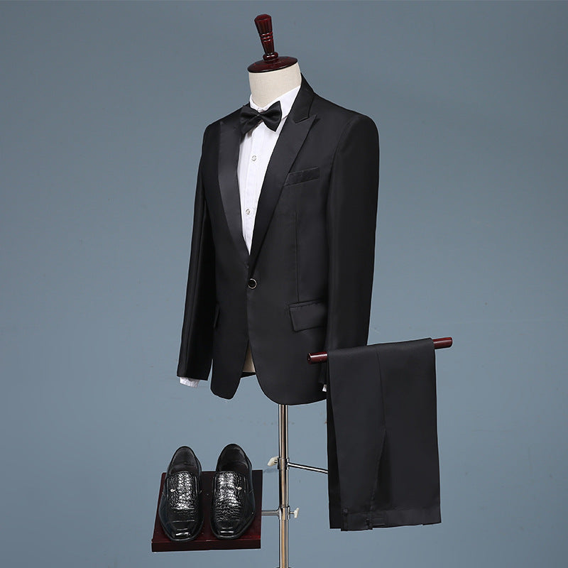 Black Tie Attire Suit Stage Chorus Performance Dress