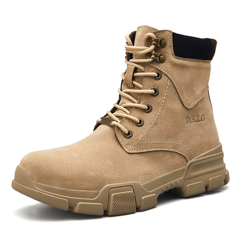 Men's Boots Work Boot Men Casual Hiking Boots Autumn High-Top Shoes Outdoor Mountaineering plus Size Men's Shoes