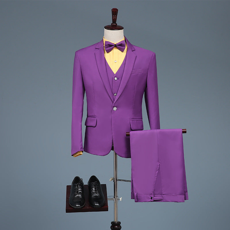 Black Tie Attire Suit Slim Business Dress